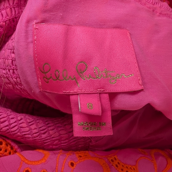 Lilly Pulitzer Kina Midi Dress | Size 8 | Pink Isle Psychedelic Swirl Eyelet - Picture 13 of 15